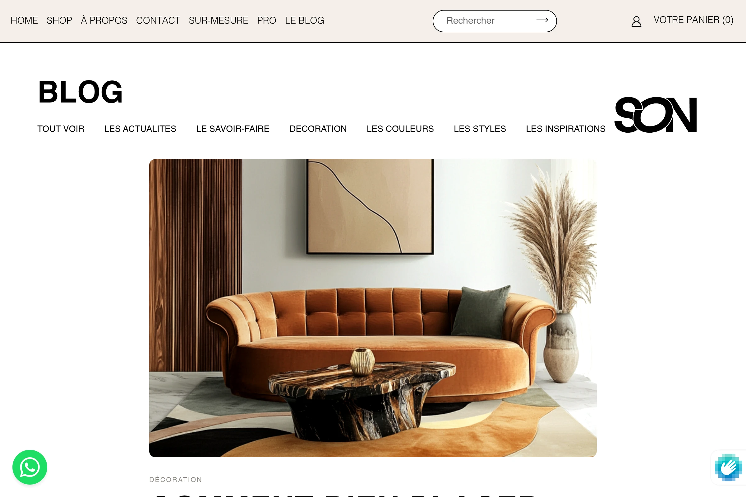 Les grands styles de placement d'un tapis de salon