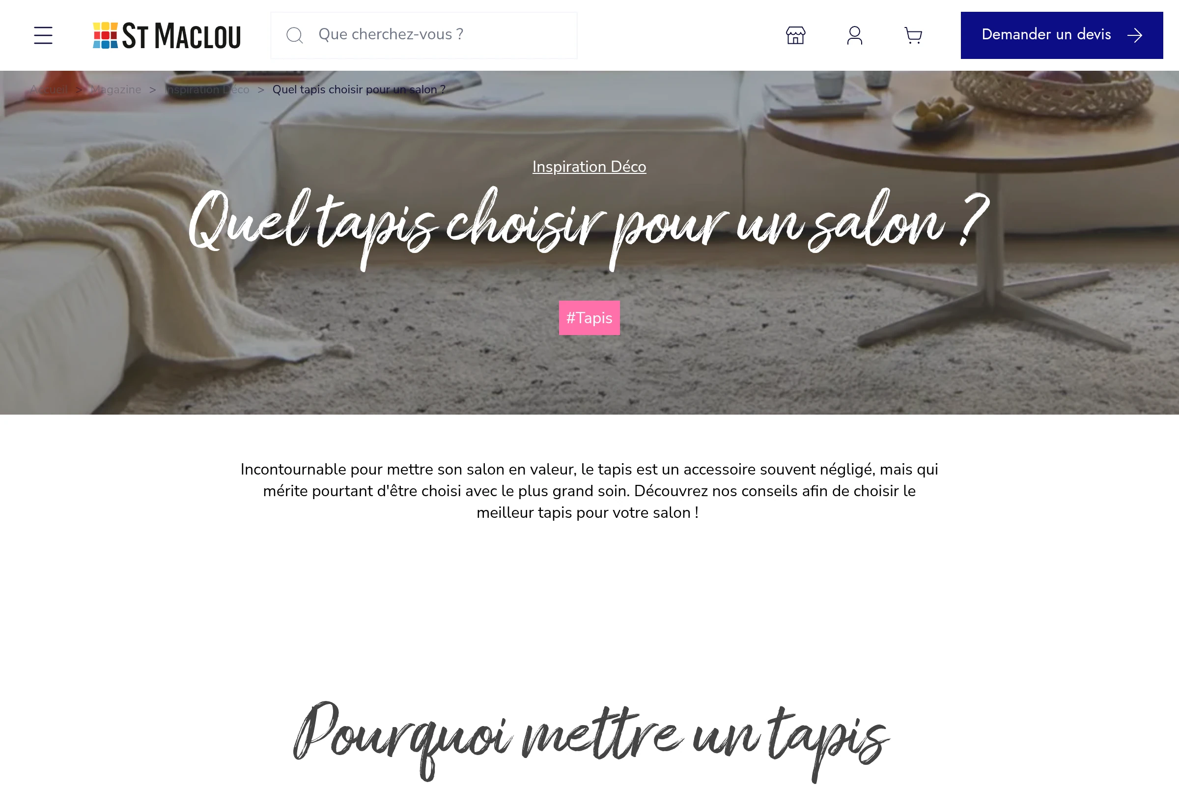Les 6 types de tapis incontournables pour le salon